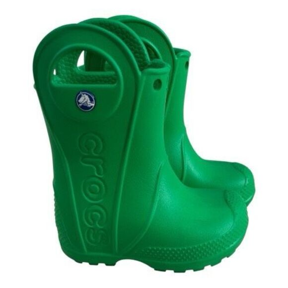 Crocs Handle It Green Rubber Rain Boots Size C6 Toddler Unisex Waterproof Child - Picture 1 of 11
